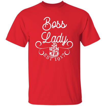 Boss Lady White Design 5.3 oz. T-Shirt