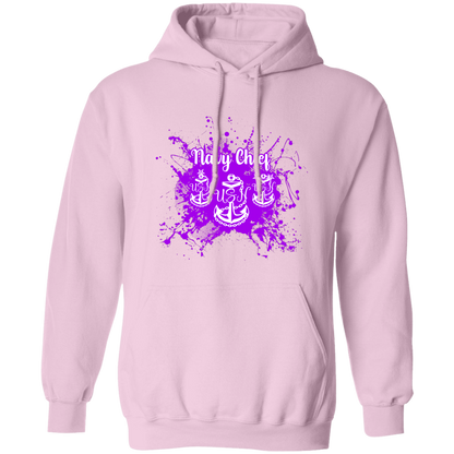 Navy Chief Purple Paint Pullover Hoodie