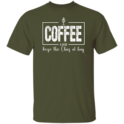 A Coffee a Day White Design 5.3 oz. T-Shirt