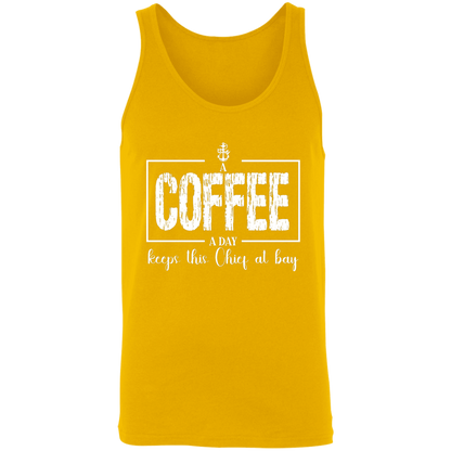 A Coffee a Day White Design Unisex Tank