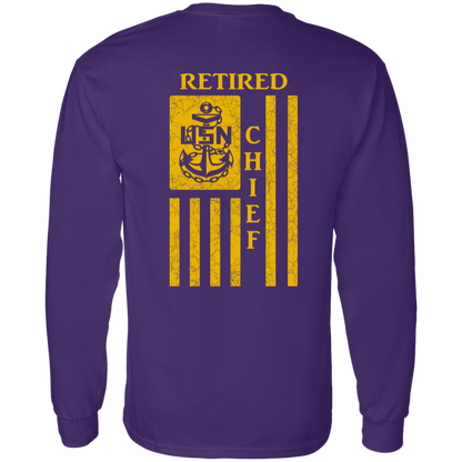Retired Chief Flag FB LS T-Shirt 5.3 oz.