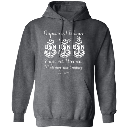 Empowered Women White Design Pullover Hoodie