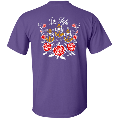 La Jefa Rose Front and Back 5.3 oz. T-Shirt