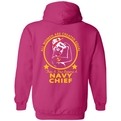 Navy Girl Front and Back Pullover Hoodie