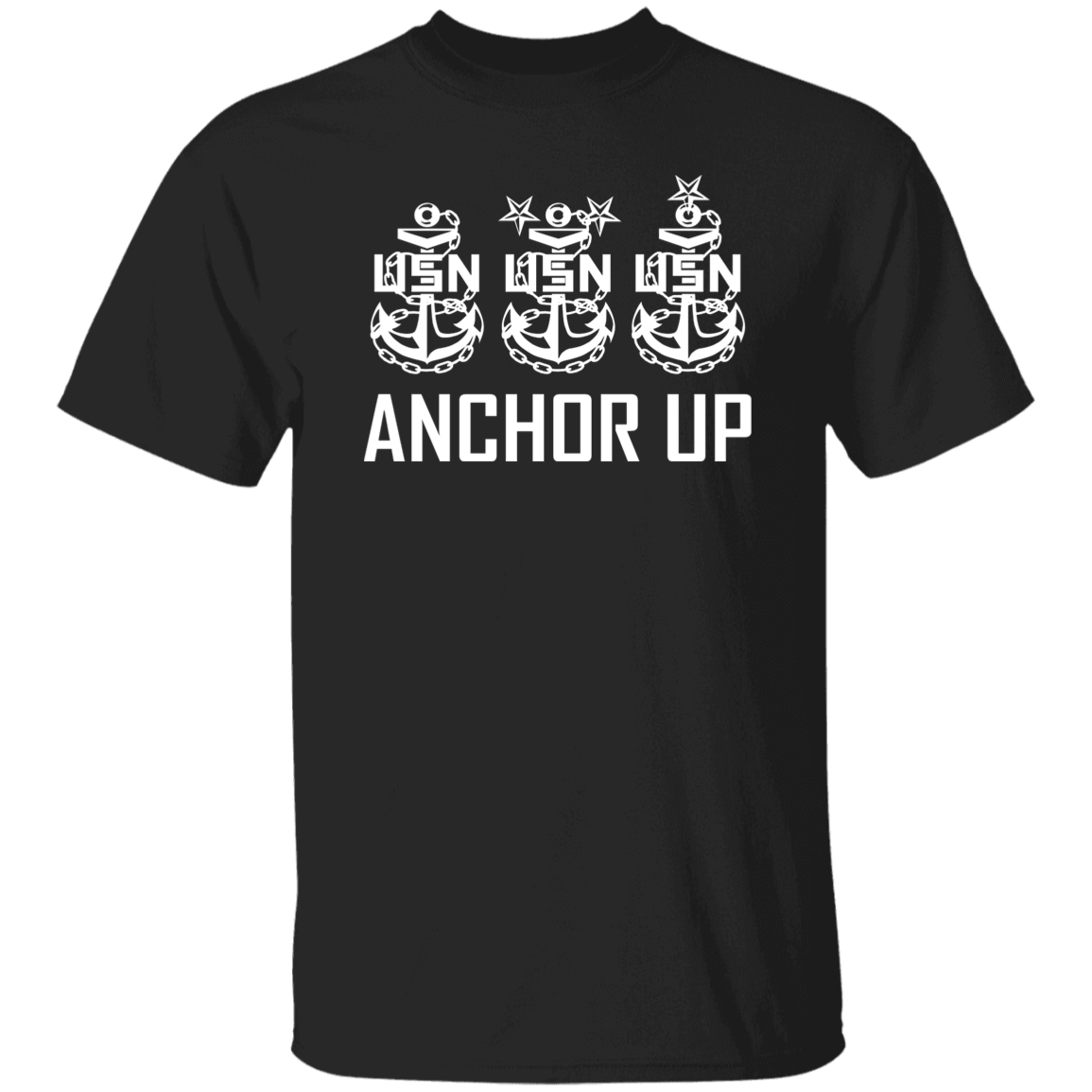 Anchor Up White Design  5.3 oz. T-Shirt