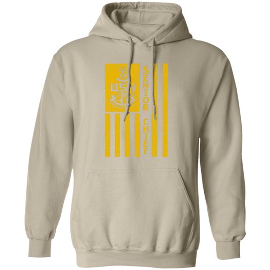 Senior Chief Flag Gold Pullover Hoodie