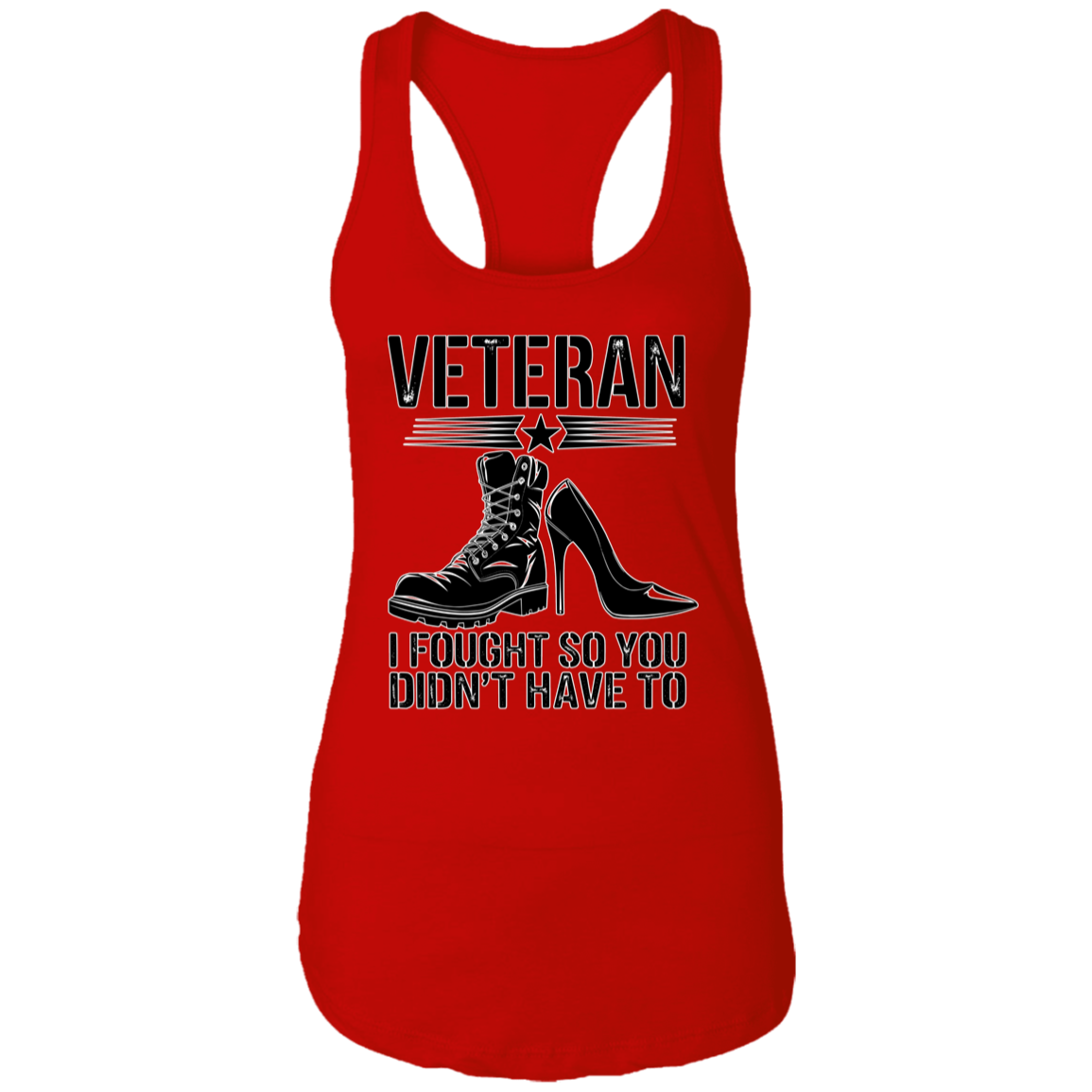 Veteran I Fought Ladies Racerback Tank