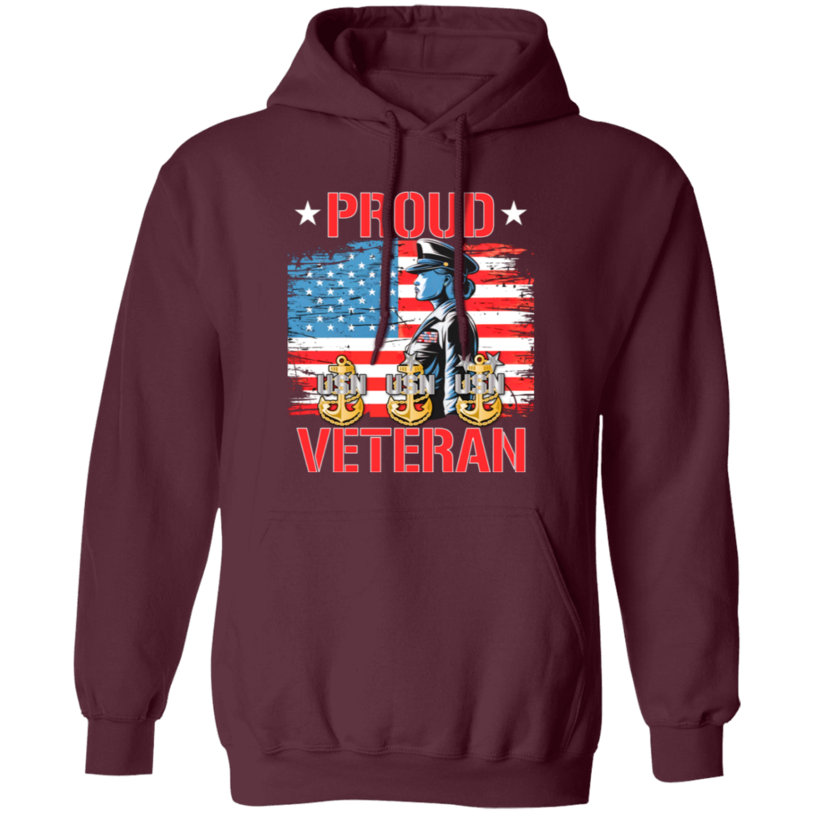 Proud Veteran Pullover Hoodie