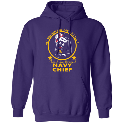 Navy Girl Chief Gold Pullover Hoodie