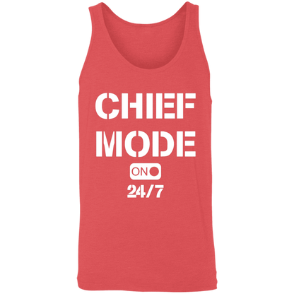 Chief Mode White Unisex Tank