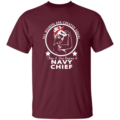 Navy Girl Chief White 5.3 oz. T-Shirt
