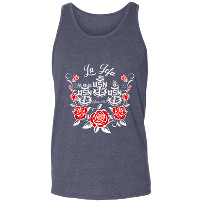 La Jefa Rose White Unisex Tank