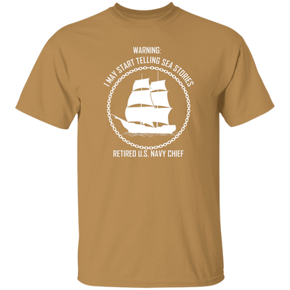 Retired Sea Stories White  5.3 oz. T-Shirt
