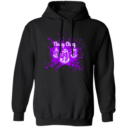 Navy Chief Purple Paint Pullover Hoodie