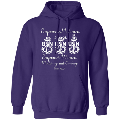 Empowered Women White Design Pullover Hoodie