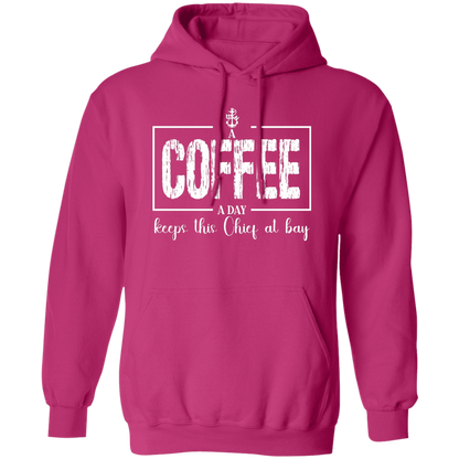 A Coffee a Day White Design Pullover Hoodie