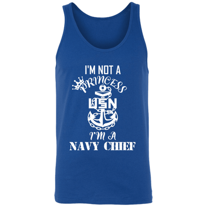I'm not a Princess White Design Unisex Tank