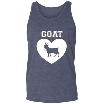 Goat Heart White Unisex Tank