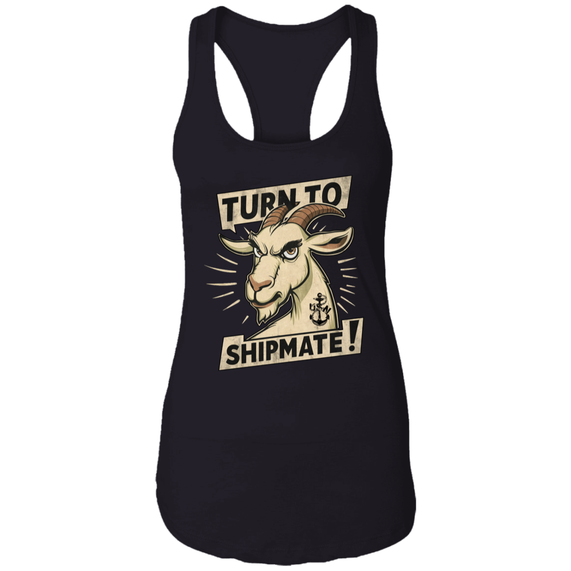 Turn To Shipmate Ladies Racerback Tank