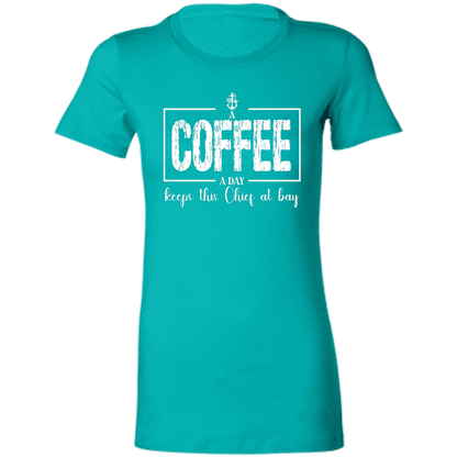 A Coffee a Day White Design Ladies' Favorite T-Shirt