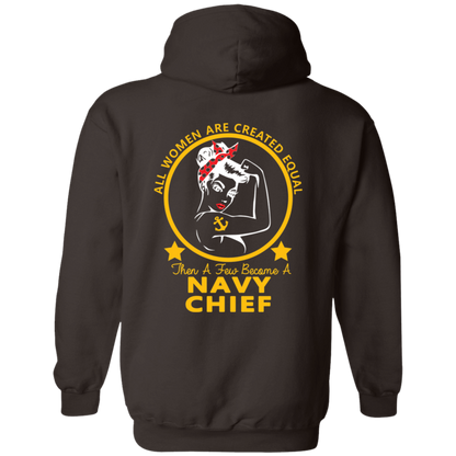 Navy Girl Front and Back Pullover Hoodie