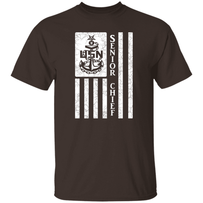 Senior Chief Flag White  5.3 oz. T-Shirt