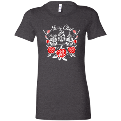 Navy Chief Rose White Ladies' Favorite T-Shirt