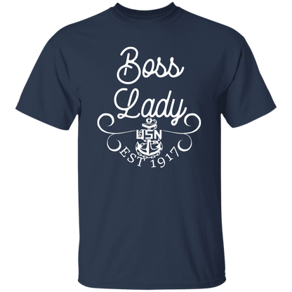 Boss Lady White Design 5.3 oz. T-Shirt