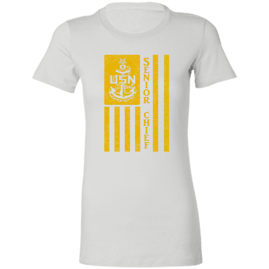 Senior Chief Flag Gold Ladies' Favorite T-Shirt