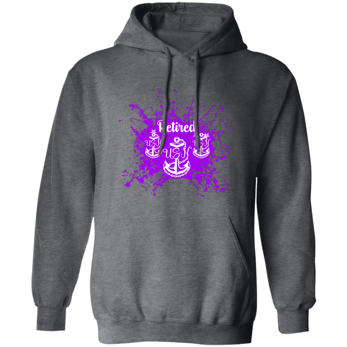 Retired Chief Purple Paint  Pullover Hoodie