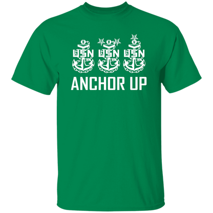 Anchor Up White Design  5.3 oz. T-Shirt