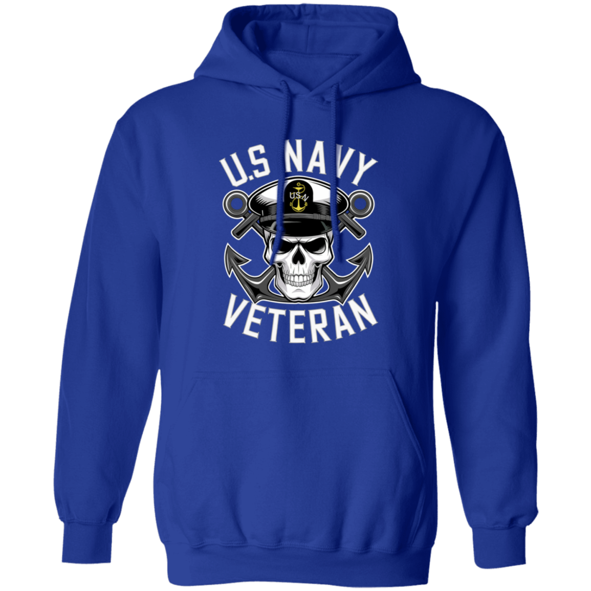 US Navy Veteran Skull Pullover Hoodie