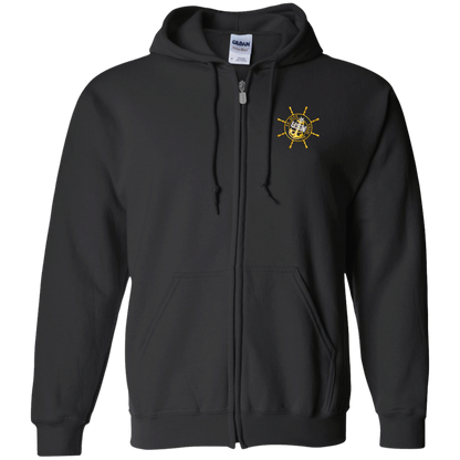 Nautical El Jefe Zip Up Hooded Sweatshirt