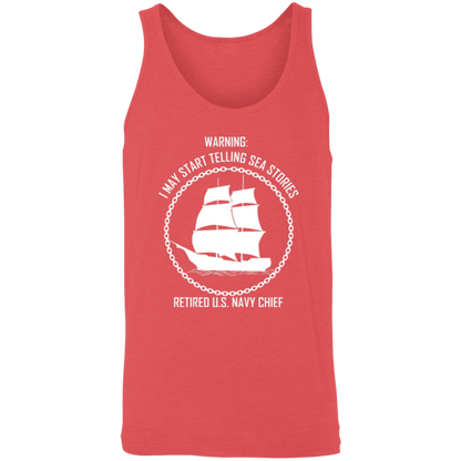 Retired Sea Stories White  Unisex Tank
