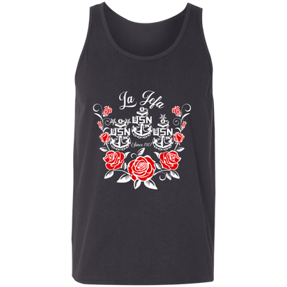 La Jefa Rose White Unisex Tank