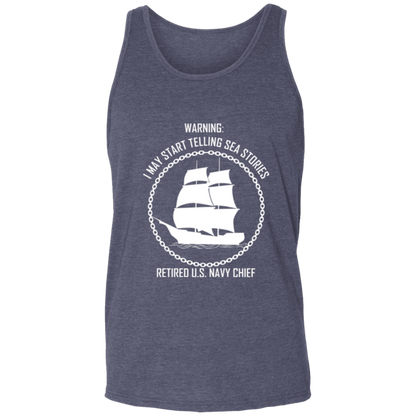 Retired Sea Stories White  Unisex Tank