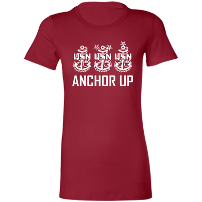 Anchor Up White Design  Ladies' Favorite T-Shirt