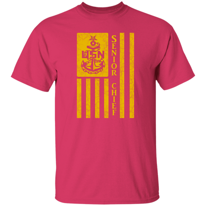 Senior Chief Flag Gold 5.3 oz. T-Shirt
