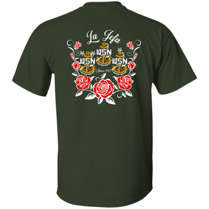 La Jefa Rose Front and Back 5.3 oz. T-Shirt