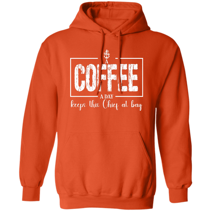 A Coffee a Day White Design Pullover Hoodie