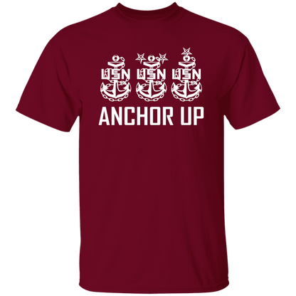 Anchor Up White Design  5.3 oz. T-Shirt