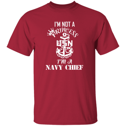 I'm not a Princess White Design 5.3 oz. T-Shirt