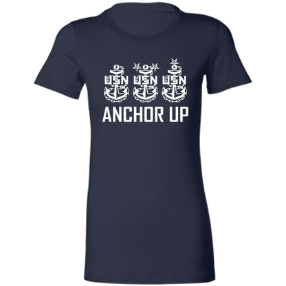 Anchor Up White Design  Ladies' Favorite T-Shirt