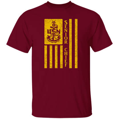 Senior Chief Flag Gold 5.3 oz. T-Shirt
