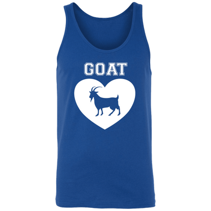 Goat Heart White Unisex Tank