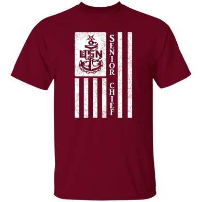 Senior Chief Flag White  5.3 oz. T-Shirt