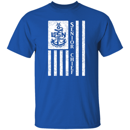 Senior Chief Flag White  5.3 oz. T-Shirt