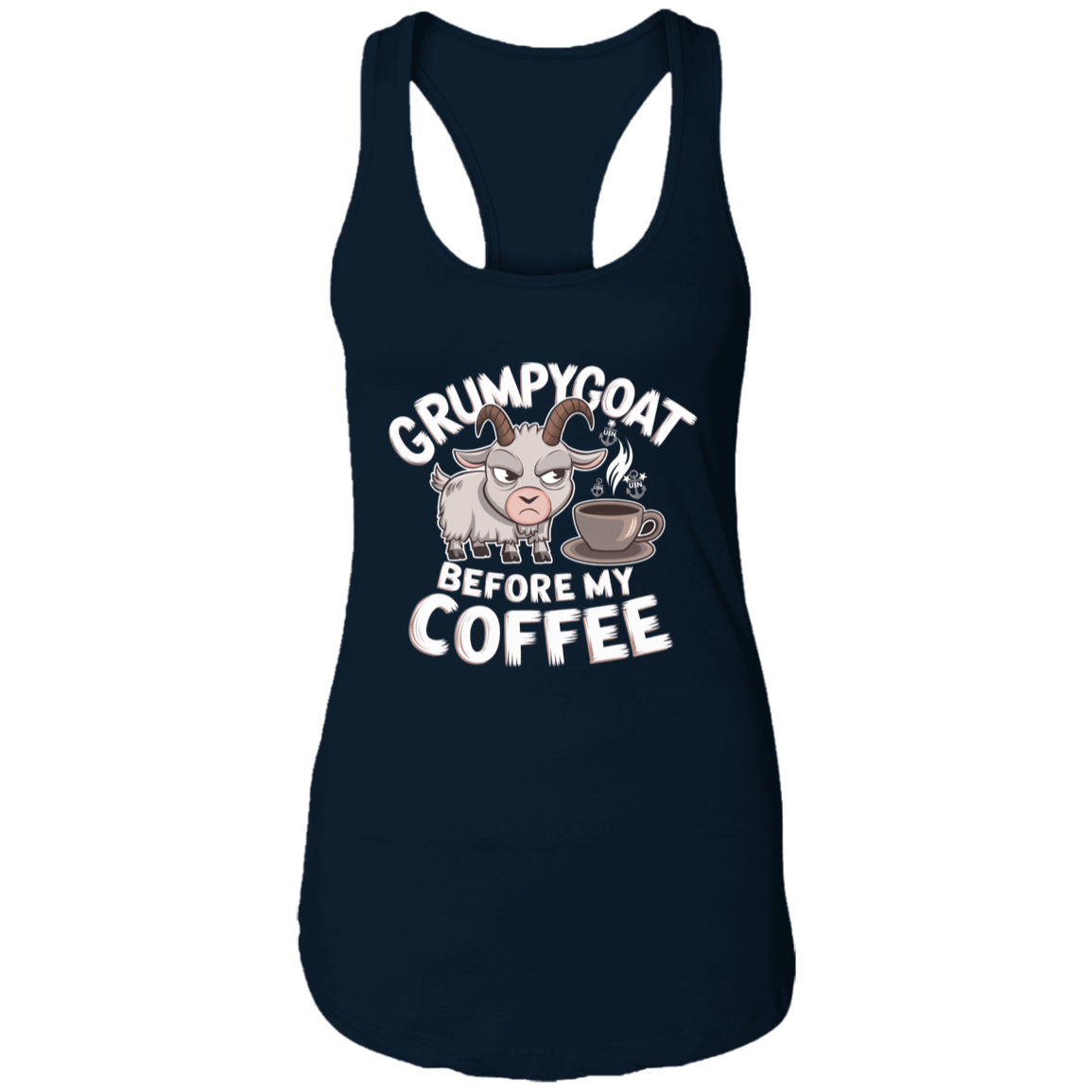 Grumpy Goat  Ladies Racerback Tank