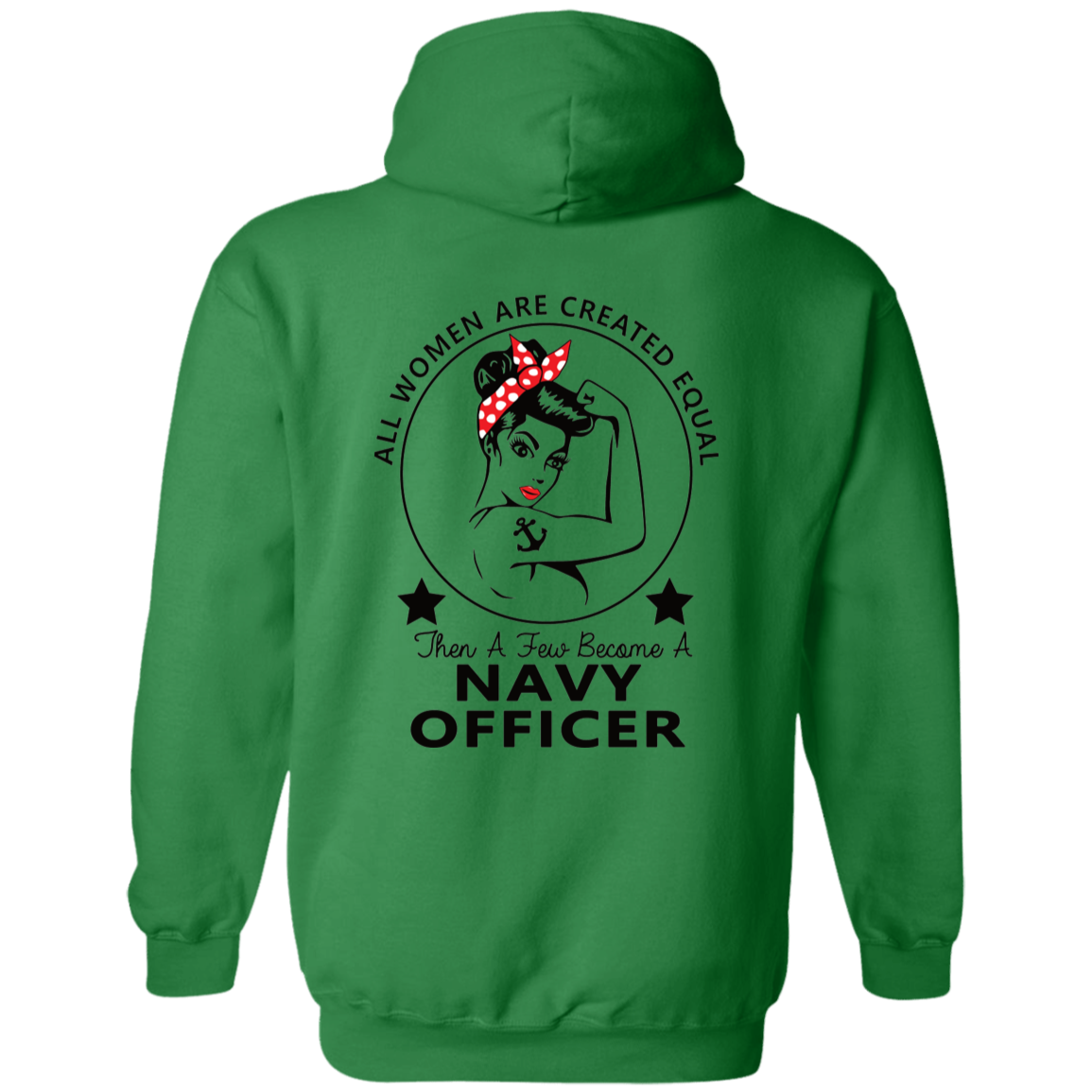 Navy Girl Officer FB Pullover Hoodie