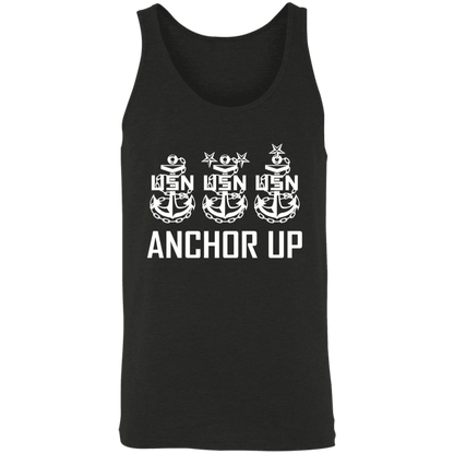 Anchor Up White Design  Unisex Tank